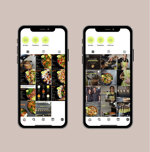 Instagram Feed Design und Social Media Marketing für PM Power Meals