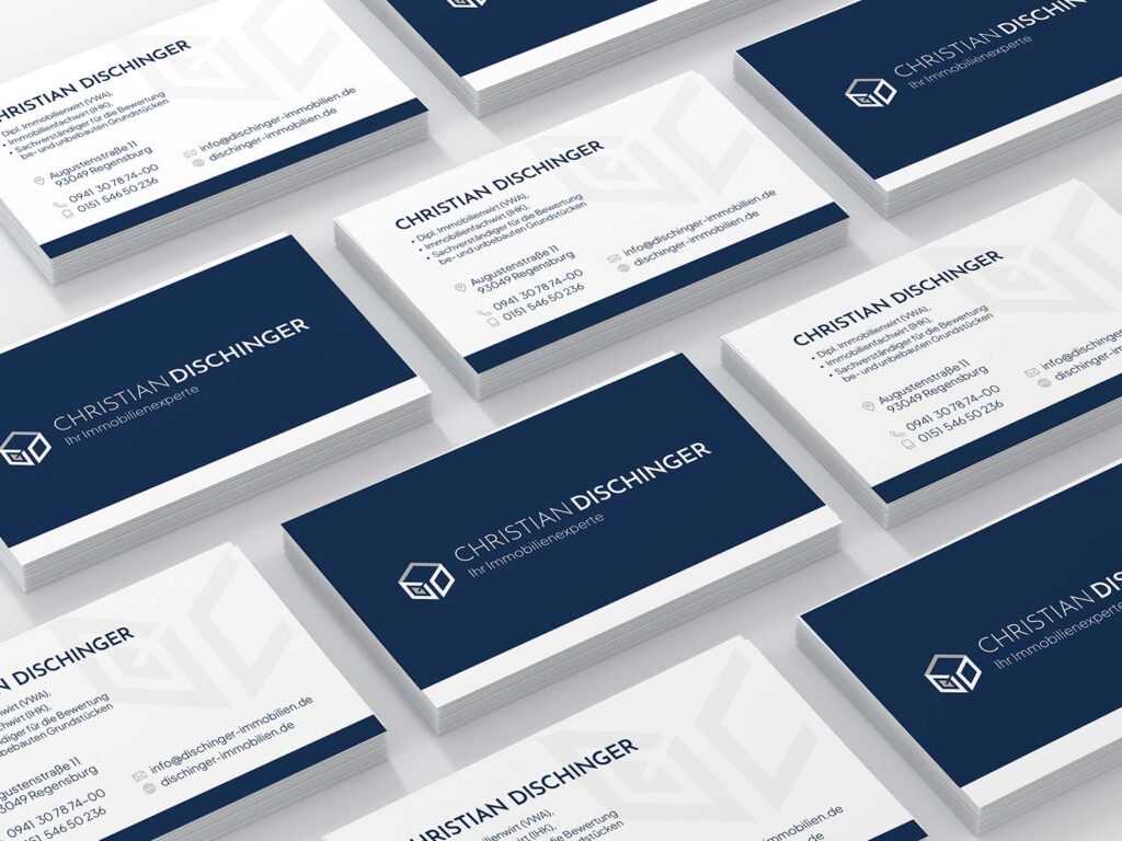 Corporate Design und Visitenkartendesign für Christian Dischinger Immobilien