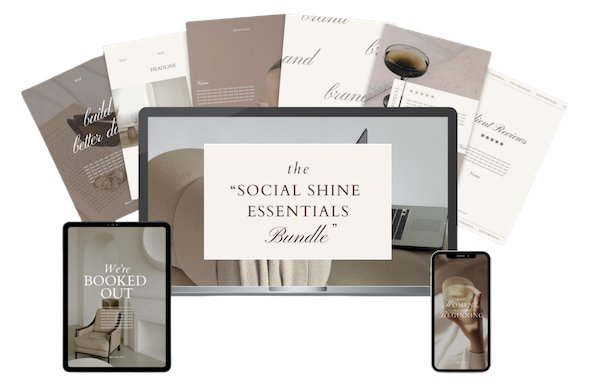 Social Shine Essentials Bundle mit Canva-Vorlagen für Social Media
