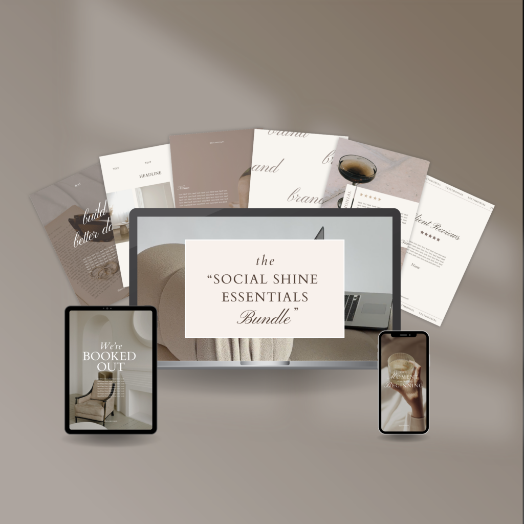 Social Shine Essentials Bundle mit Canva-Vorlagen für Social Media